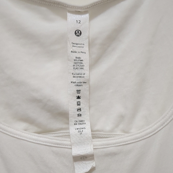 Lululemon Pima Cotton Open-Back White Midi Dress size 12 - Picture 2 of 9